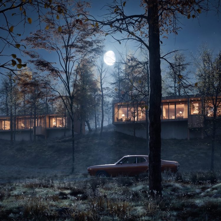 Wizualizacja Sera at Sandy Ridge ujęcie nocne